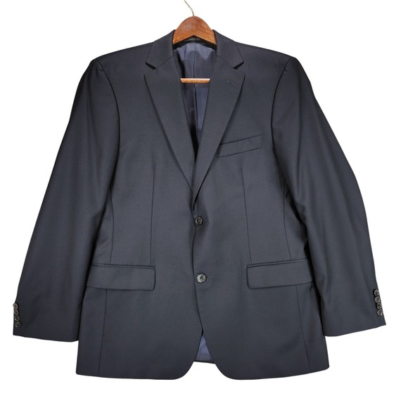 Hugo Boss Sport Coat 40R Men Super 120 Pasolini Movie Dark Blue Wool Suit Blazer - Picture 1 of 13